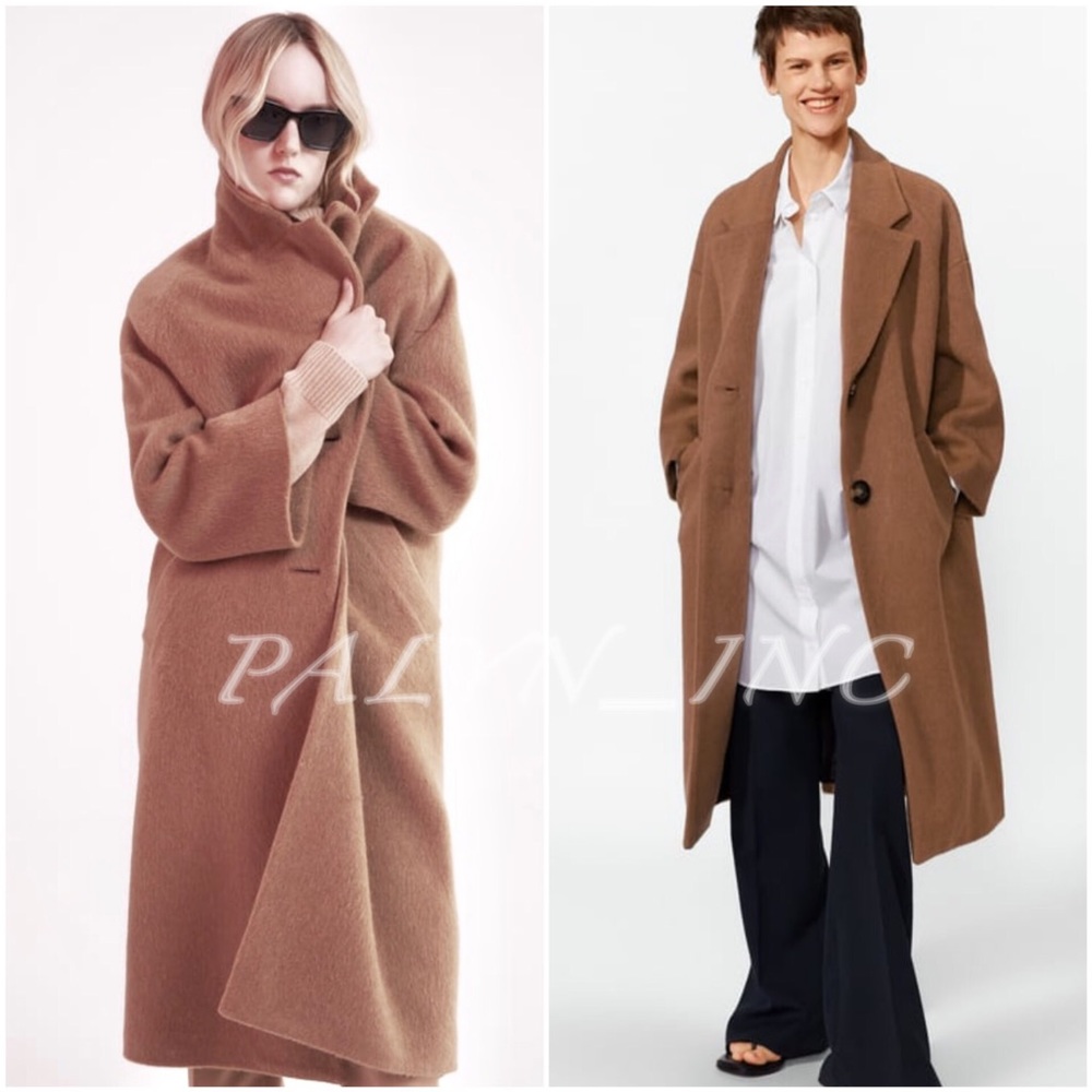 ❤️NWT ZARA LONG FAUX FUR MASCULINE COAT - Picture 3 of 9